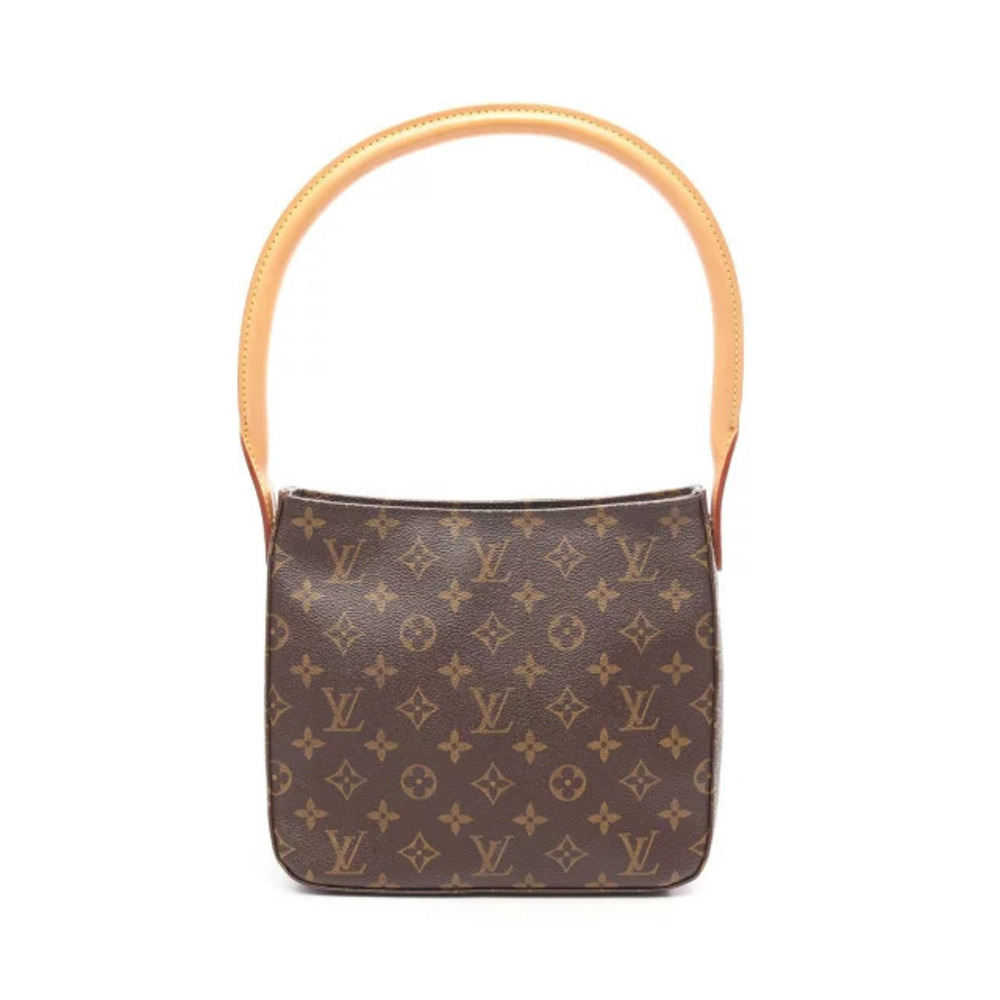 Louis Vuitton Looping Shoulder Bag Canvas Leather Monogram Brown